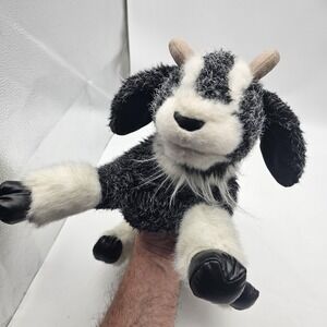 Folkmanis Goat Hand Puppet Plush Stuffed Animal Toy Medium White Washable Cute
